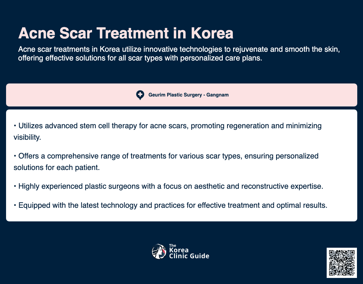 acne scar treatment korea