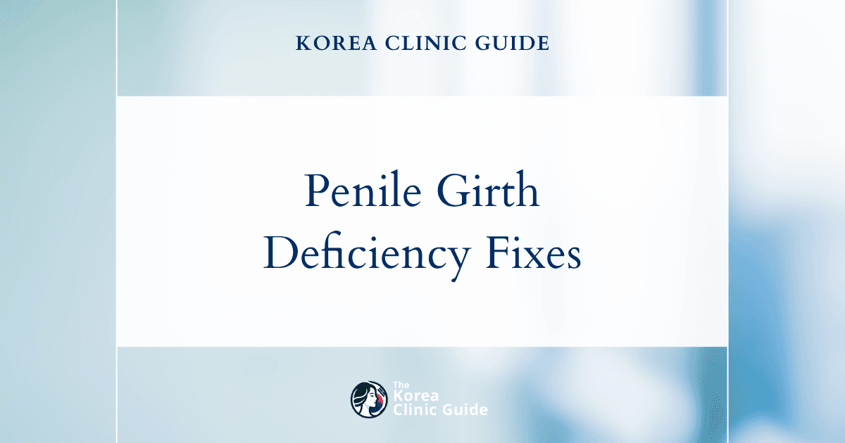 Penile Girth Deficiency Solutions: Penis Enlargement Procedures in Korea